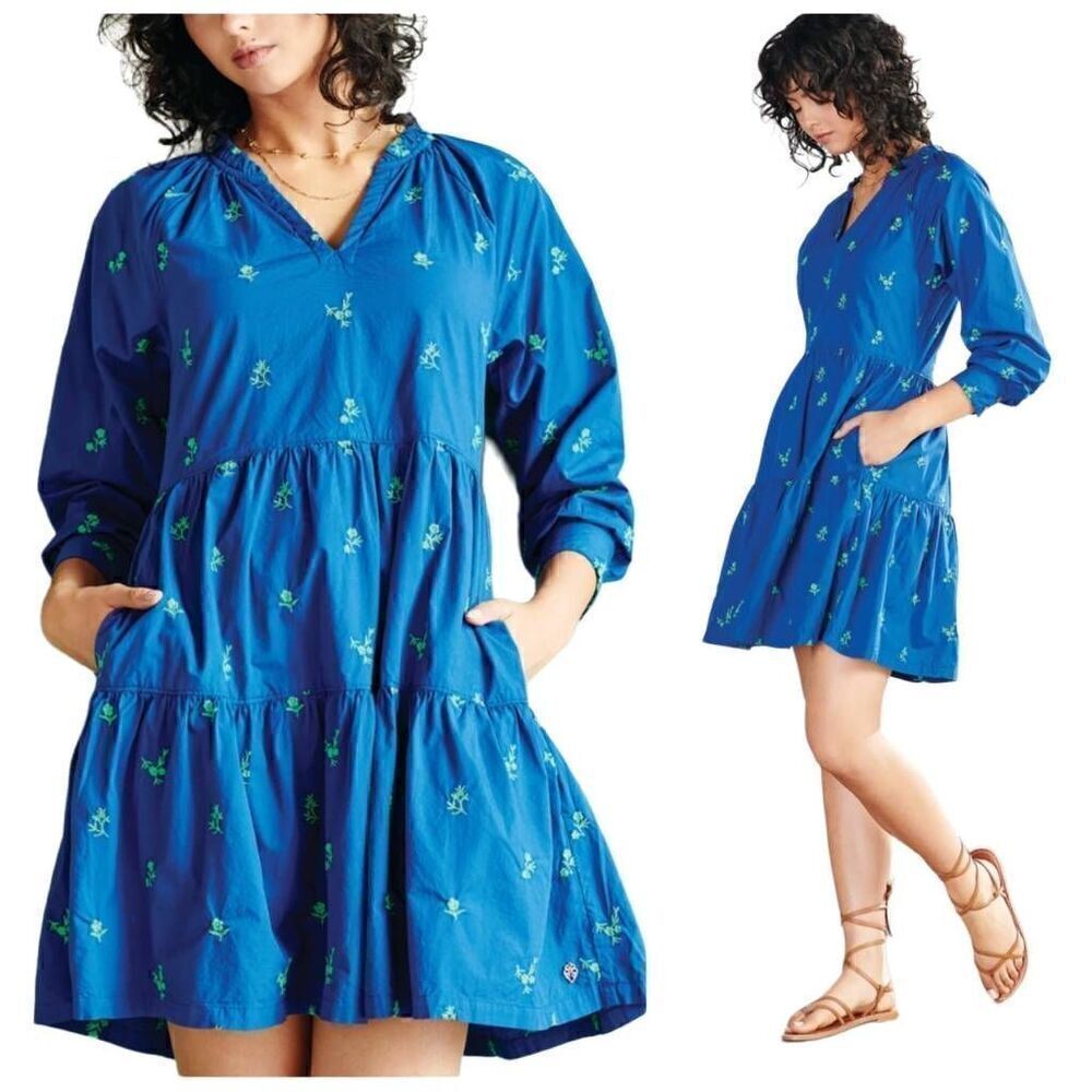 NEW Hatley Maddy Popover Dress Embroidered Flowers Size Small